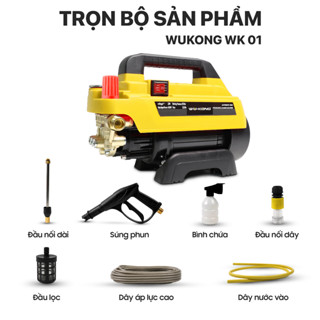 Máy xịt rửa xe WUKONG có chỉnh áp, rửa xe, vệ sinh máy lạnh