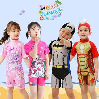 Đồ bơi bé gái bé trai, áo bơi, bộ bơi liền thân ngắn tay họa tiết pony, kuromi, khủng long cho bé B159 - Jumping Beans