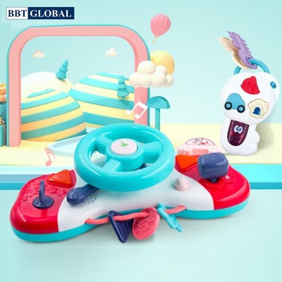 Đồ chơi vô lăng có đèn và nhạc cho bé BBT Global 999-120B