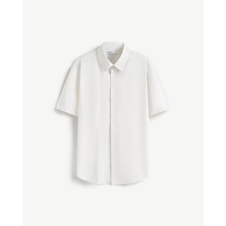 Áo Sơ Mi Nam Tay Ngắn Trơn Vải Linen Form Regular - Routine 10F24SHS034