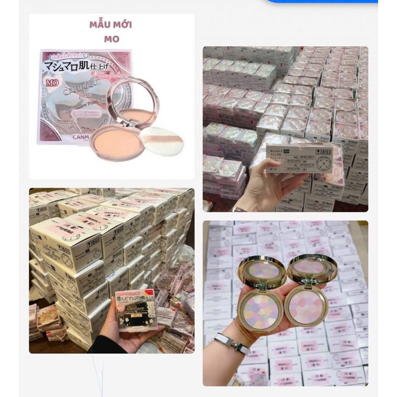 Phấn phủ CANMAKE Nhật mẫu mới đa sắc & phấn phủ thường.