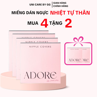 [6 Cặp] Miếng dán ngực Silicone ADORE chống mồ hôi, chống rơi tàng hình siêu mỏng nhẹ tái sử dụng nhiều lần