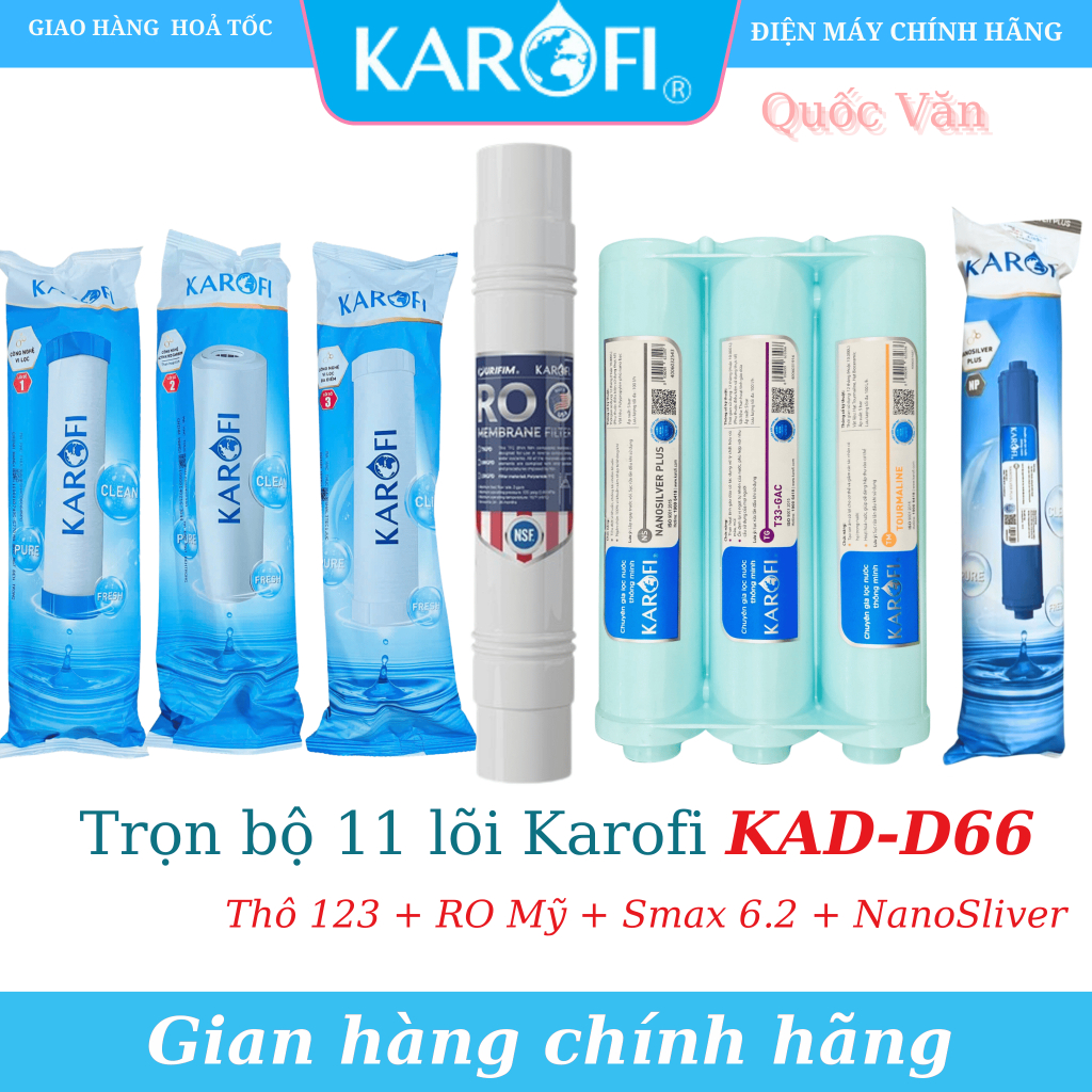 Combo 11 Lõi Lọc Chức Năng Karofi Chính Hãng - D66, X60, X39, B930, N7RO, N91, L56