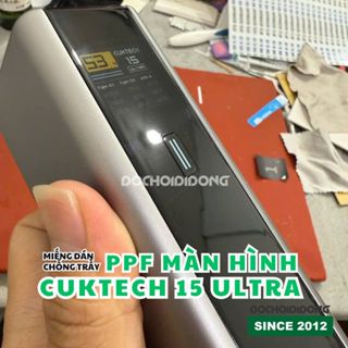 Miếng dán PPF chống trầy màn hình Pin sạc Dự Phòng Cuktech 15 Ultra 20000mAh 210W 2C1AP