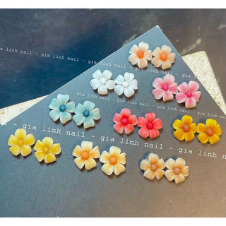 Hoa bột nail | Hoa sứ gắn móng tay ( set 2 bông và 10 bông)