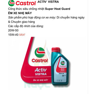 Dầu nhớt xe số Castrol  ACTIV VISTRA 0.8L (20W-50)