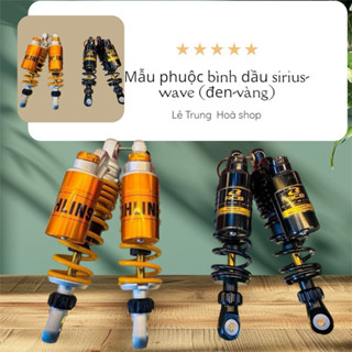 Mẫu phuộc rcb bình dầu đen-vàng  sirrius-wave