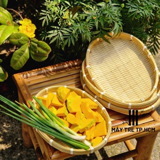  Mẹt tre oval cao cấp được hoàn thiện tỉ mỉ đựng trái cây bánh kẹo để bàn 
