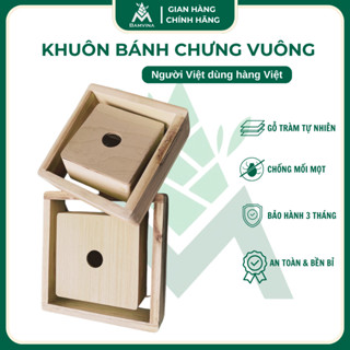 [XẢ KHO] Bộ Khuôn Bánh Chưng BAMVINA Gỗ Tự Nhiên Gói Bánh Chưng Vuông Chuẩn Đẹp Tiện Lợi