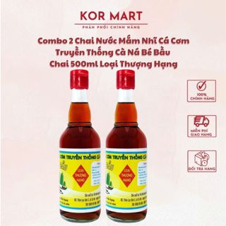 Combo 2 Chai Nước mắm nhĩ cá cơm truyền thống Cà Ná Bé Bầu chai 500ml đậm đà hương vị cá cơm