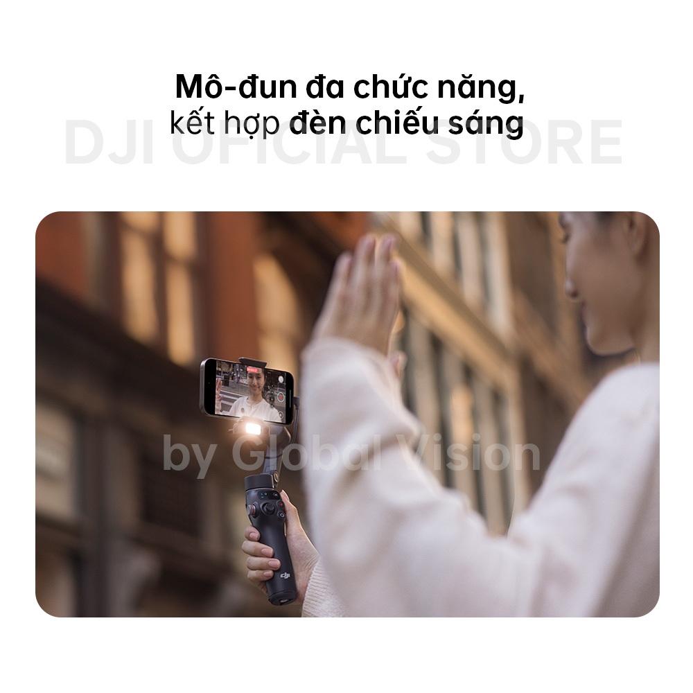 Gimbal chống rung điện thoại DJI Osmo Mobile 7 theo dõi chủ thể, 7P có mô đun tích hợp đèn chiếu sáng (DJI OM 7 Series) | BigBuy360 - bigbuy360.vn
