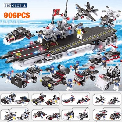Đồ chơi xếp hình BBT Global siêu nhân, Robot, xe cảnh sát, chiến hạm, tàu chiến 8in1 LX.A320/LX.A281