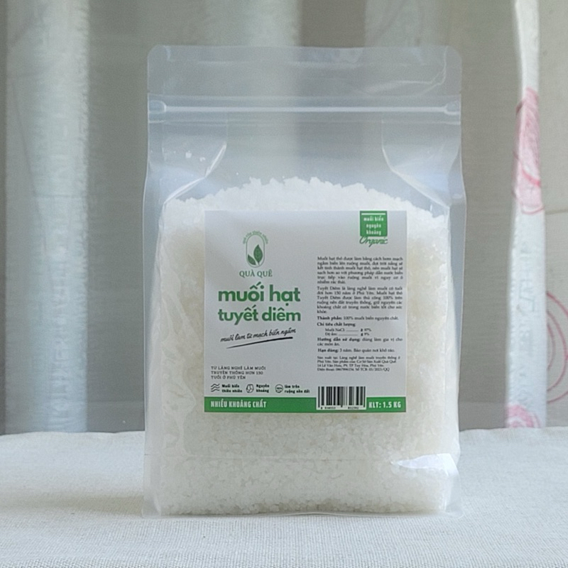 Muối Hạt Tuyết Diêm, muối hạt nguyên chất làm từ mạch ngầm nước biển nhiều khoáng chất.