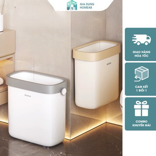  Thùng Rác 7L và 11L ECOCO Không Nắp Mẫu Mới Kèm Miếng Dán Treo Tường Hoặc Cánh Tủ Bếp Gọn Gàng Tiện Lợi 