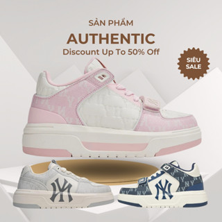 [CHÍNH HÃNG] Giày MLB Chunky Liner NY Hồng Grey Đủ sz màu authentic cho nam nữ