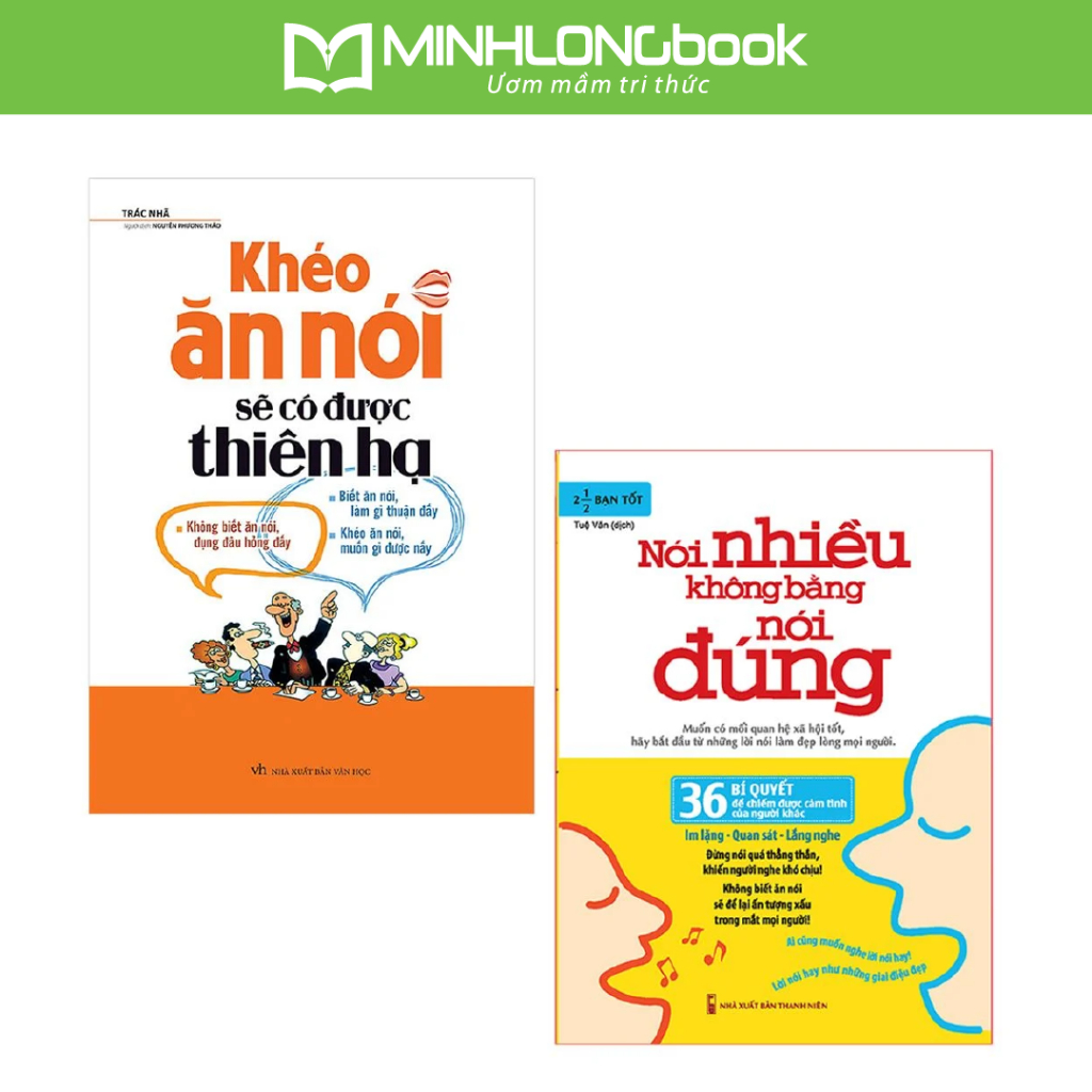 Sách: Combo Tự Tin Giao Tiếp: Khéo Ăn Nói + Nói Nhiều Không Bằng Nói Đúng