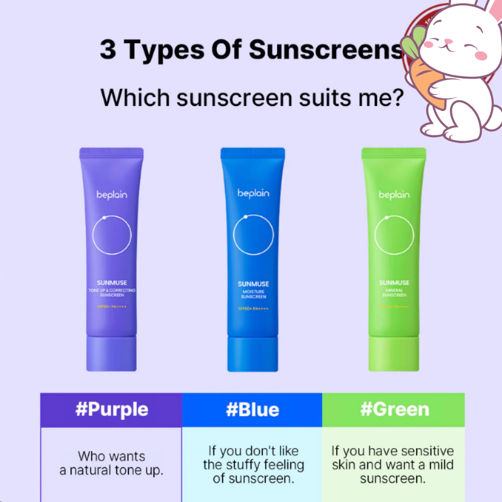 Kem Chống Nắng Beplain Sunmuse Tone Up & Correcting/Peach Pink/ Sunmuse Mineral/ MatteSunscreen SPF50+ 50ml_BumHouse | BigBuy360 - bigbuy360.vn