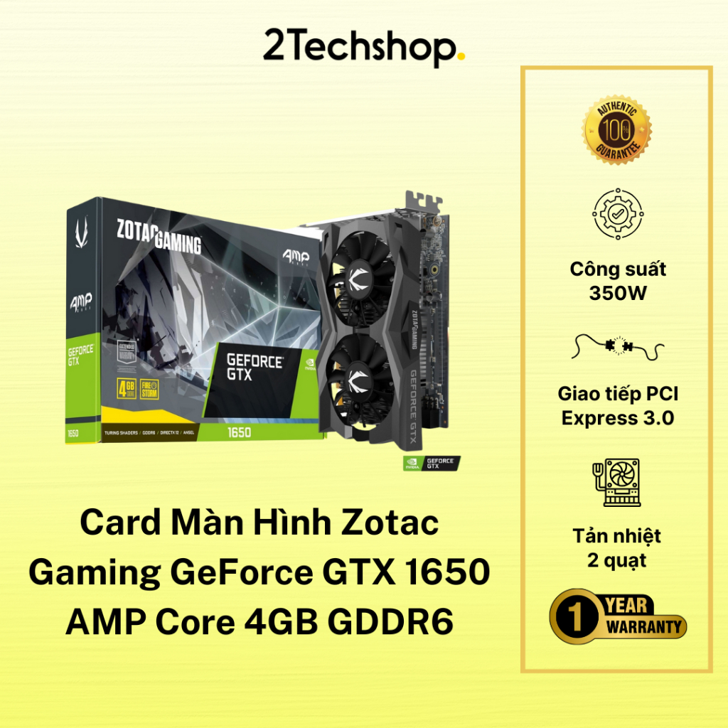 Card Màn Hình Zotac Gaming GeForce GTX 1650 AMP Core 4GB GDDR6