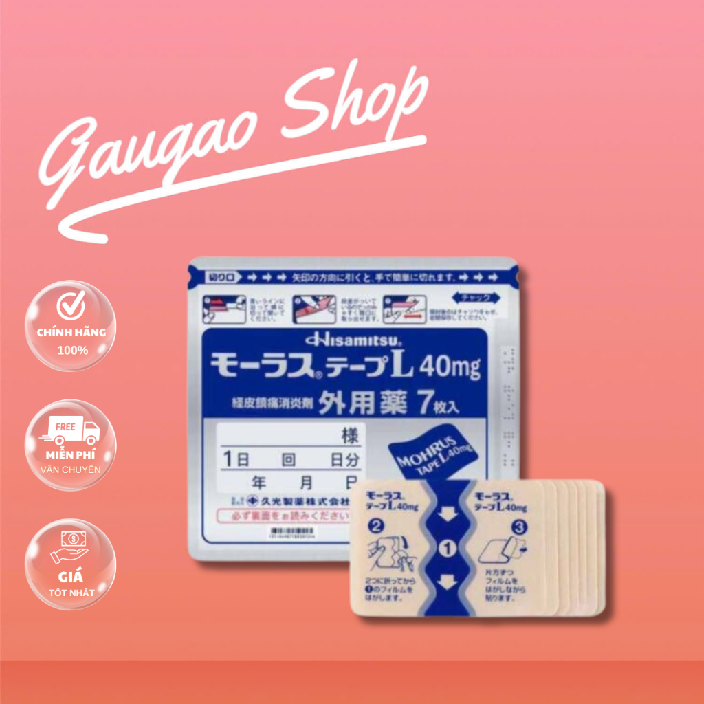 Miếng dán giảm đau Hisamitsu 40mg Nhật Bản (túi 7 miếng)