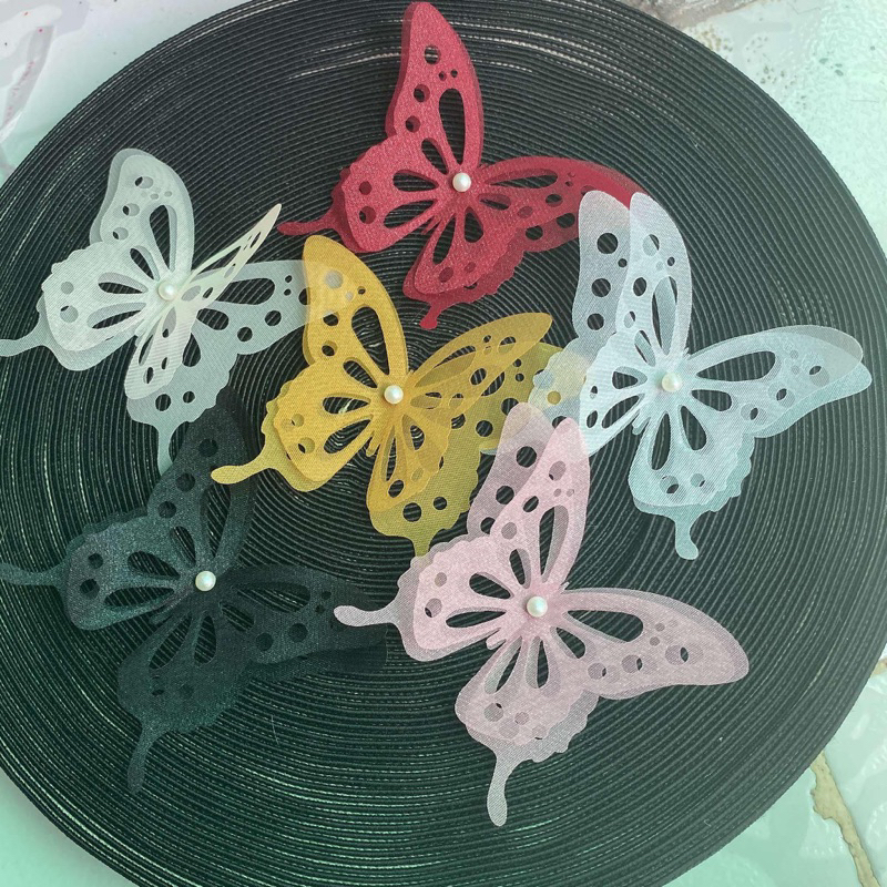 set 5 va 1 con BƯỚM TRANG TRÍ  thời trang giá 1 con size 7cm