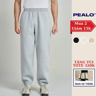 Quần Jogger ống rộng PEALO nam nữ thể thao Chất Nỉ Bông Cao Cấp