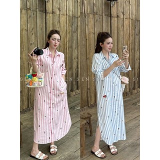 Váy Suông Cổ Đức Dài Micky 2 Màu 2001's Clothing
