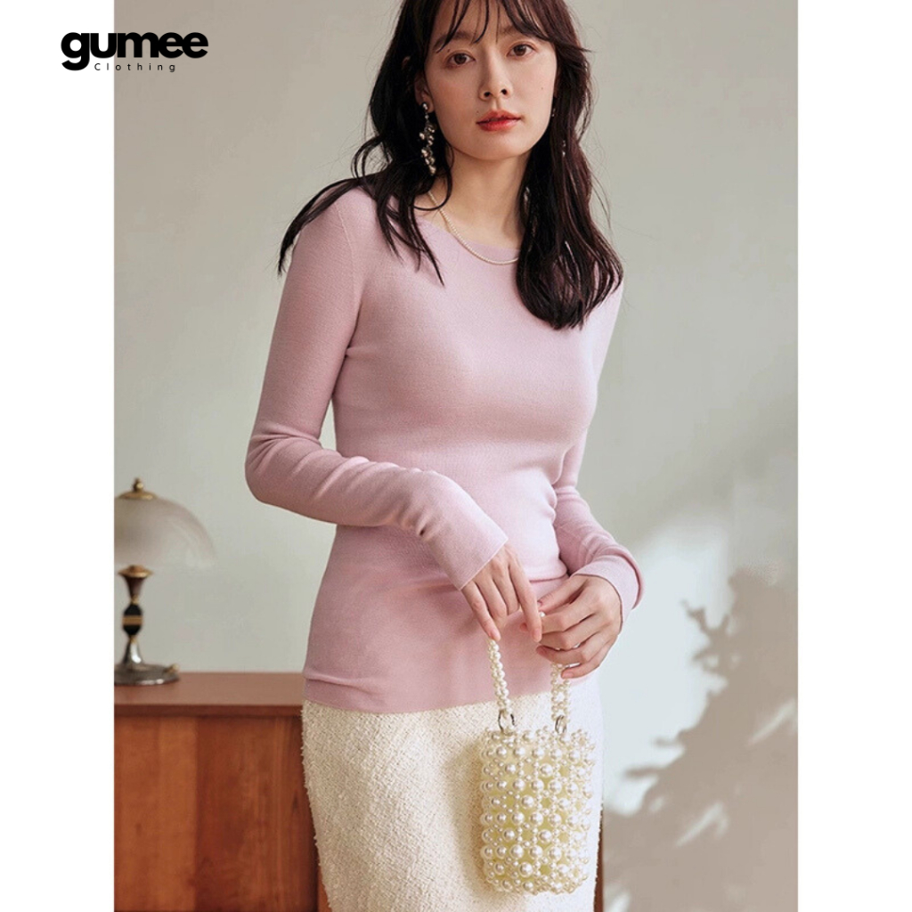 Áo thun cổ thuyền dài tay nữ Gumee, áo tay dài ôm body nữ fit dáng chất  cotton mềm co giãn - G03 | BigBuy360 - bigbuy360.vn