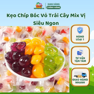 1Kg Kẹo Chíp Bóc Vỏ Trái Cây Mix Vị Siêu Ngon Kẹo Làm Từ Trái Cây Tự Nhiên Bóc Vỏ Nên Mang Hương Vị Trái Cây Tự Nhiên