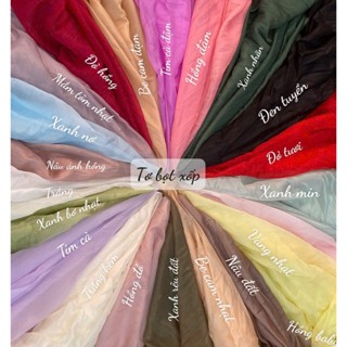 Vải Tơ Bọt Xốp, Voan xốp ánh ngọc hàng chính Phẩm nhiều màu sắc cập bến ❤️❤️❤️❤️