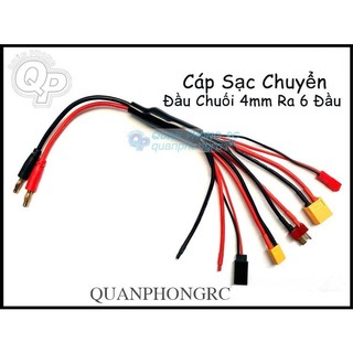 Dây sạc chuối nhiều đầu cho bộ sạc máy bay điều khiển B6