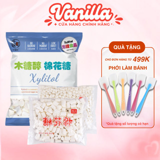 [Túi 500g] Kẹo xốp marshmallow ERKO trắng giảm ngọt, ít đường hạt nhỏ, kẹo dẻo bông sữa làm đa dạng các bánh kẹo