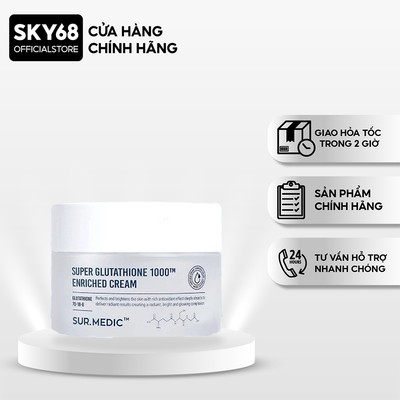 Kem Dưỡng Trắng Căng Bóng Da SUR.MEDIC Super Glutathione Enriched Cream 50ml