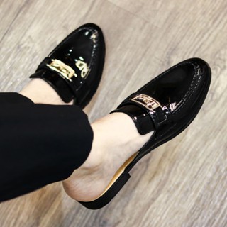 Giày sục nam H.M cao cấp đế cao su đúc 3,5cm, giầy tây lười da nam hè thoáng khí trẻ trung gắn mác con ngựa BERUNO G42