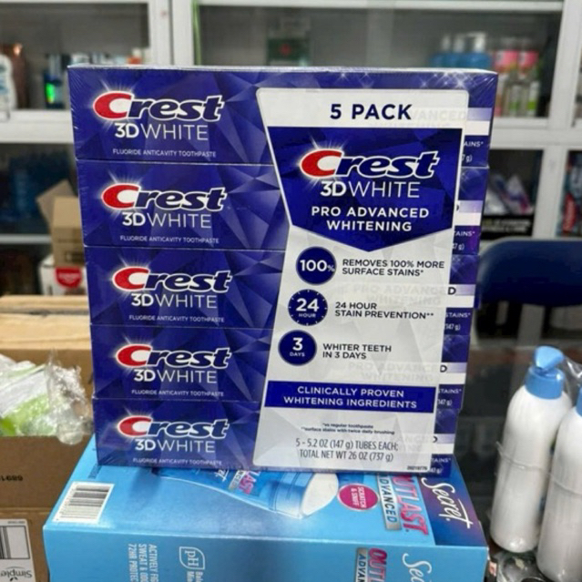 𝐊𝐄𝐌 Đ𝐀́𝐍𝐇 𝐑𝐀̆𝐍𝐆 𝐒𝐈𝐄̂𝐔 Trắng 𝐂𝐑𝐄𝐒𝐓 𝟑𝐃 𝐖𝐇𝐈𝐓𝐄 của Mỹ (1 typ )