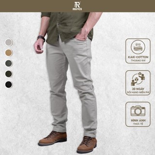 Quần kaki nam dài trơn The Rustico chất liệu cao cấp co giãn 2 chiều không bai xù QKK2403