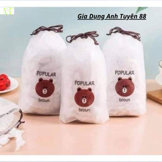 Màng Bọc Thực Phẩm PE Túi Gấu - Túi Bọc Thức Ăn Có Chun Co Giãn Tái Sử Dụng - GDAT88