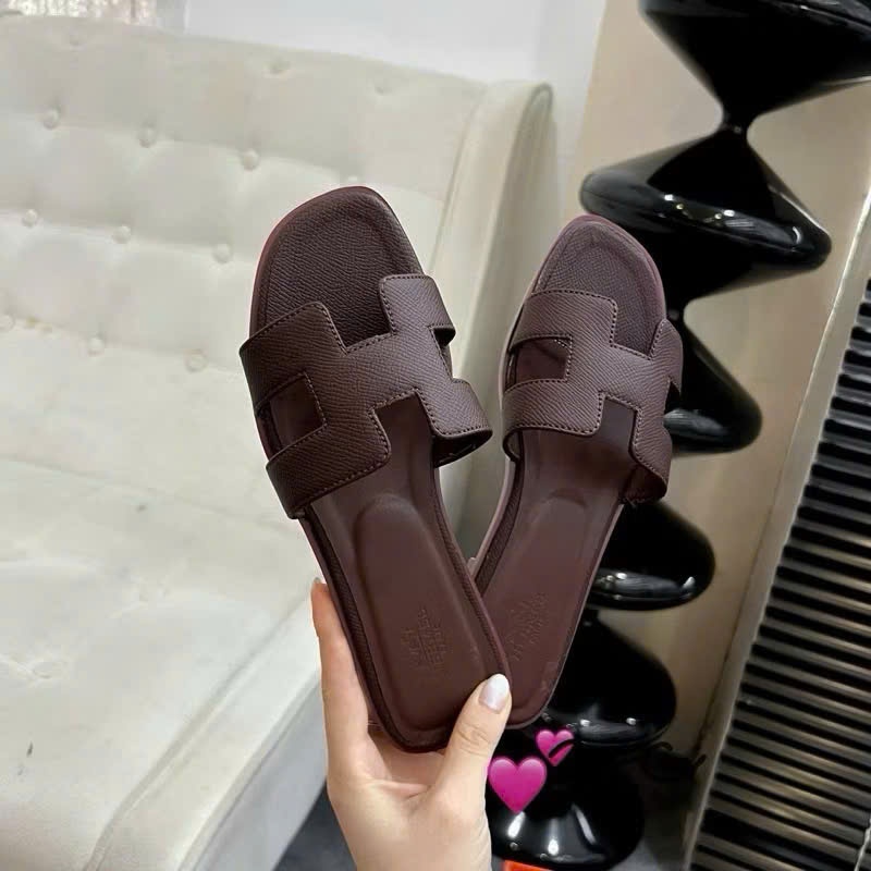 Dép lê thời trang nữ đế gỗ quai chữ H - HẢI ANH SHOES