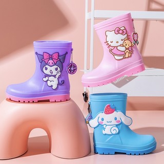  🌈🌈🌈Ủng Đi Mưa Cho Bé Lớn Kuromi Kitty Cinnamon Chính Hãng Sanrio 