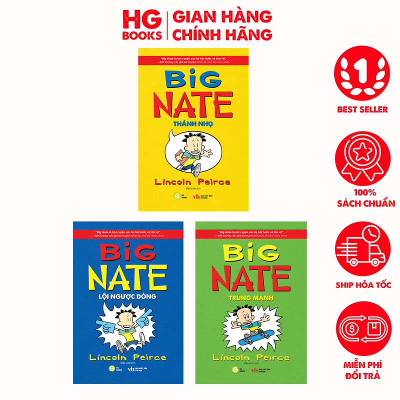 Sách Thiếu Nhi - Big Nate - Bản Song Ngữ và Tiếng Việt Kèm File Nghe & Note Từ Vựng - HG Books