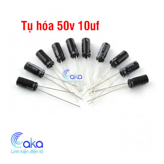 Gói 10 - Tụ hóa 50V 10uF 2 chân xuyên lỗ