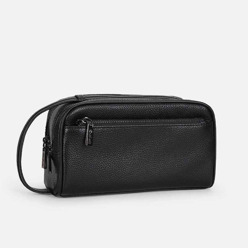 [Da thật] Túi golf cầm tay nam da bò thật CL159VB (Đen) [Freeship] - 100% da bò thật; BH 3 năm