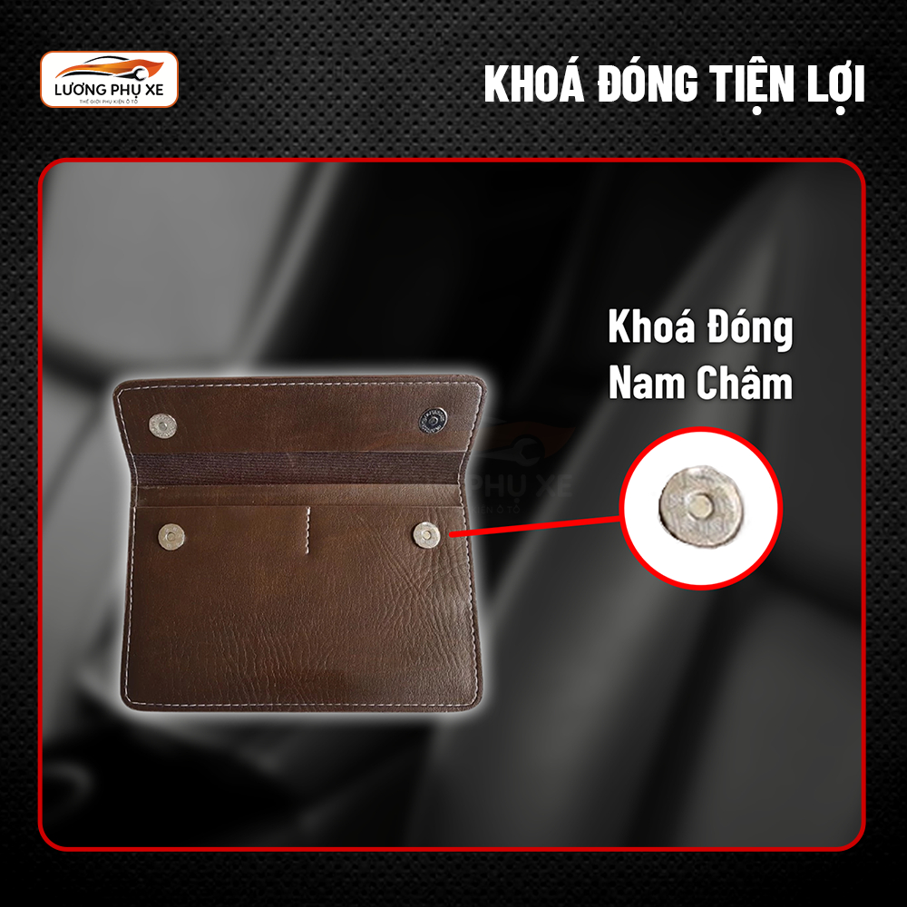 Ví da đựng đăng kiểm, giấy tờ ô tô cao cấp - Bóp đựng giấy tờ dùng cho xe hơi - Lương Phụ Xe | BigBuy360 - bigbuy360.vn