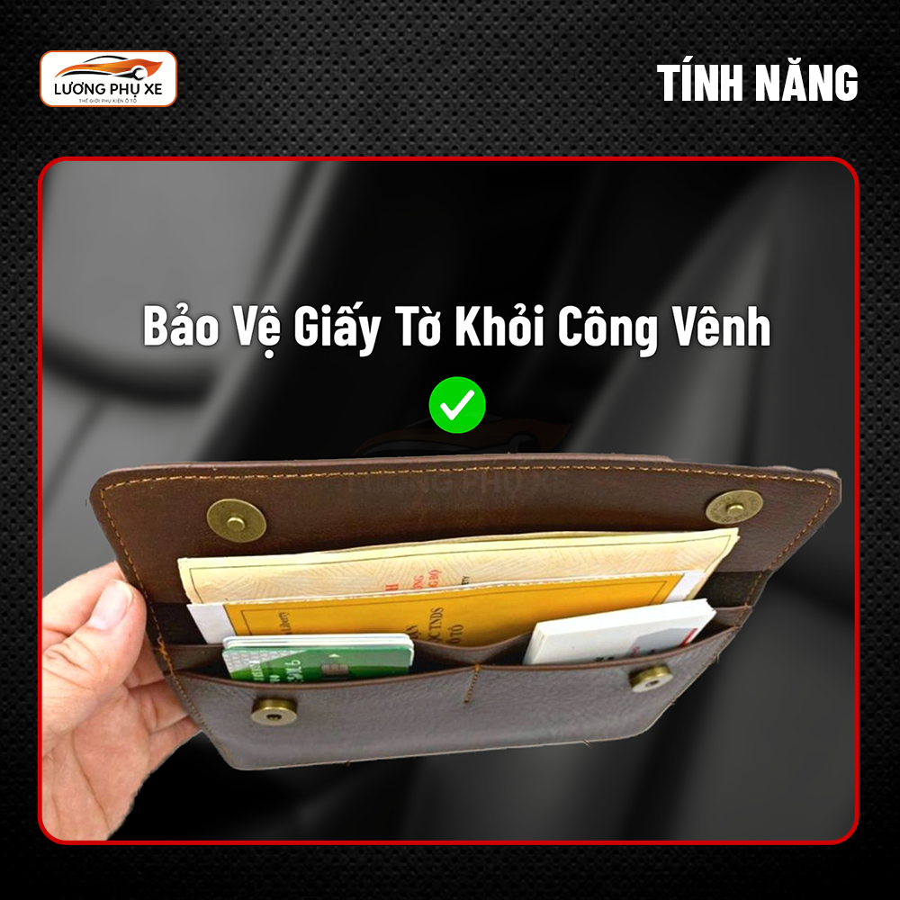 Ví da đựng đăng kiểm, giấy tờ ô tô cao cấp - Bóp đựng giấy tờ dùng cho xe hơi - Lương Phụ Xe | BigBuy360 - bigbuy360.vn