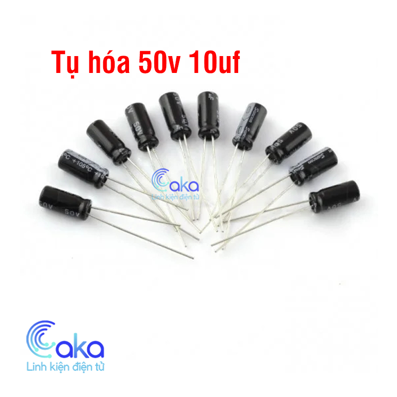 Gói 10 - Tụ hóa 50V 10uF 2 chân phân cực