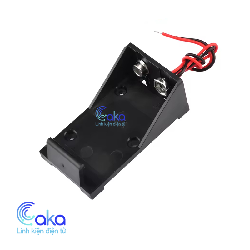 Hộp đế pin 9V đế nhựa có dây dẫn