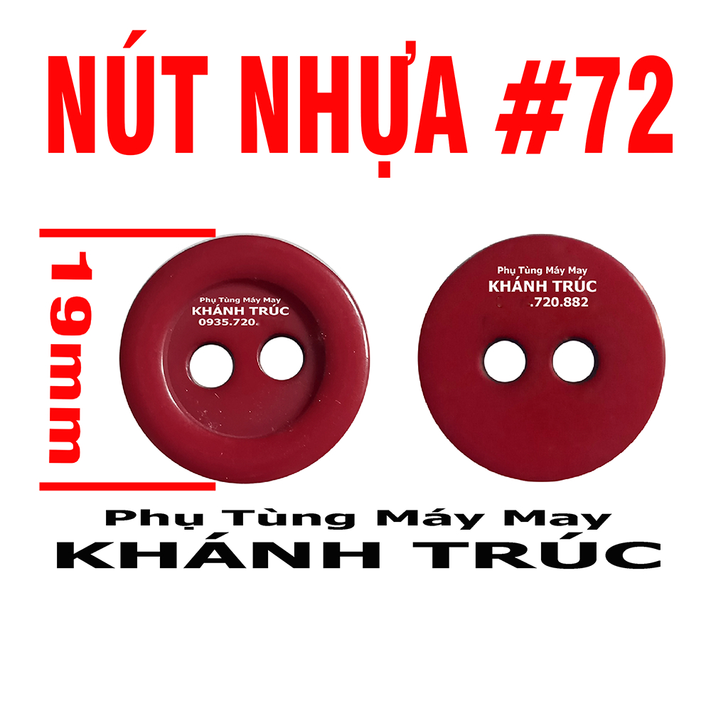 [ 72-19mm] 10 cái Nút Nhựa 19mm máy may công nghiệp
