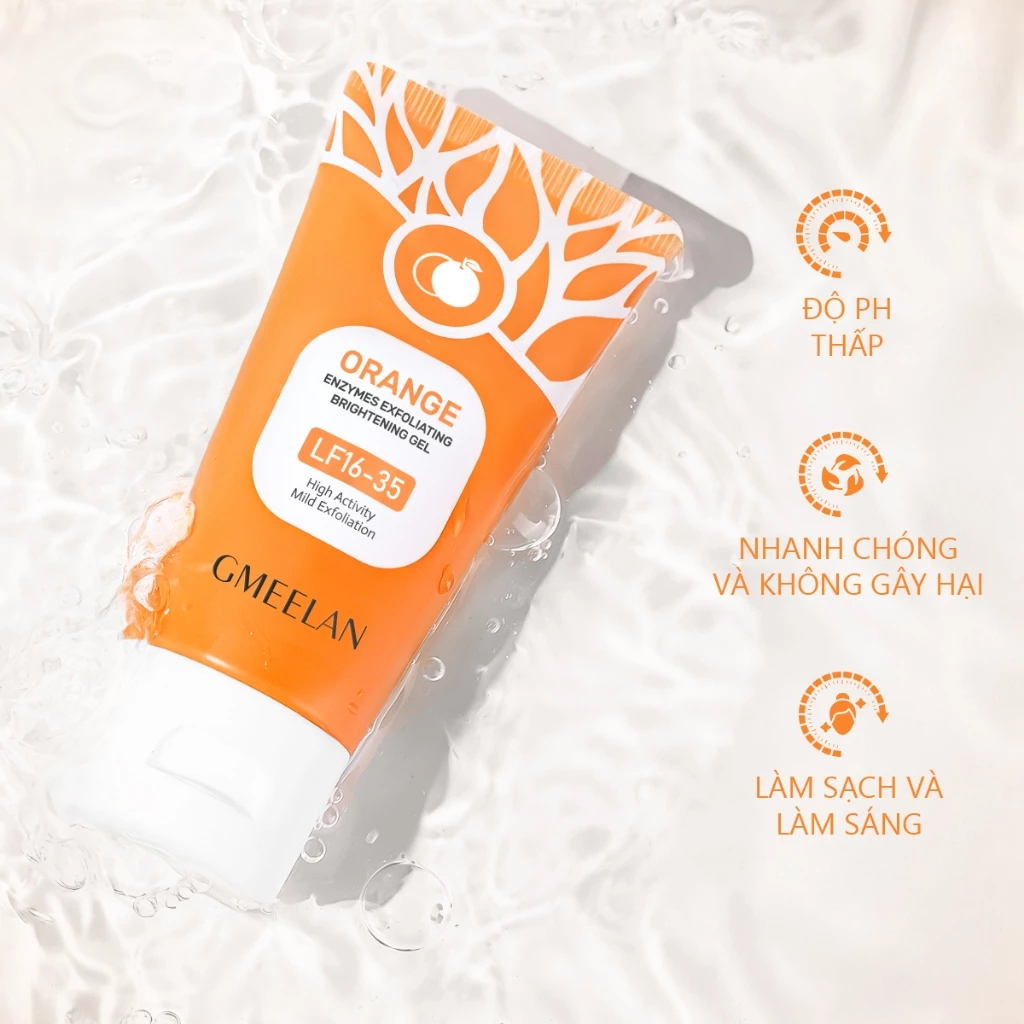 GMEELAN GEL TẨY TẾ BÀO CHẾT TÁC ĐỘNG CAM ENZYMES 50g Da Mặt Skincare Gel Orange