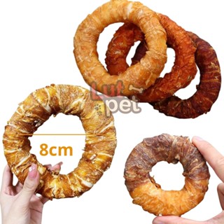 Xương gặm mài răng, khử hôi miệng cho chó mèo, thịt gà bọc bò, bánh gà dounts cho thú cưng - lutpet