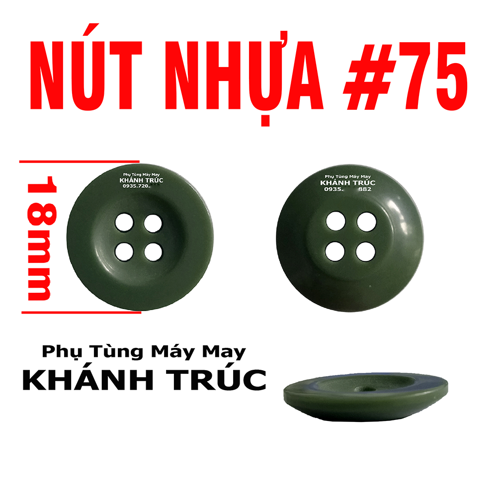 [ 75-18mm] Nút Nhựa 18mm máy may công nghiệp