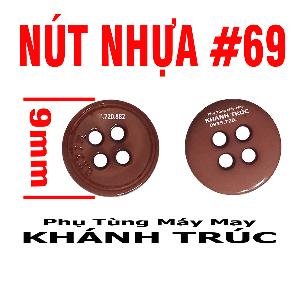 [ 69-9mm] 30 cái Nút Nhựa 9mm máy may công nghiệp